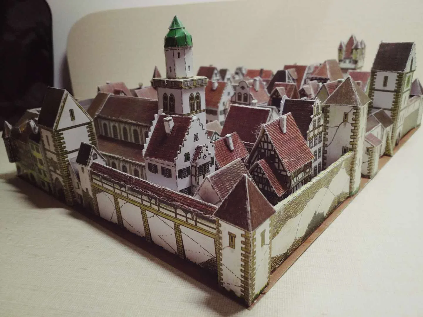 3D бумажная модель здания средневекового города сделай сам ручной работы