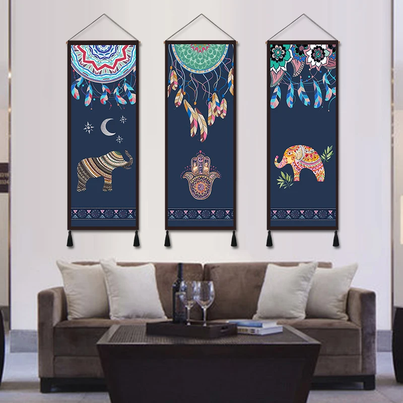 

Nation Bohemian Tapestry Creative Fabric Nordic Print Tapestry Wall Macrame Mural Woonkamer Decoratie Room Decoration DI50GT