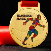 marathon medal school games sports competition gold silver bronze medal medal lanyard running
