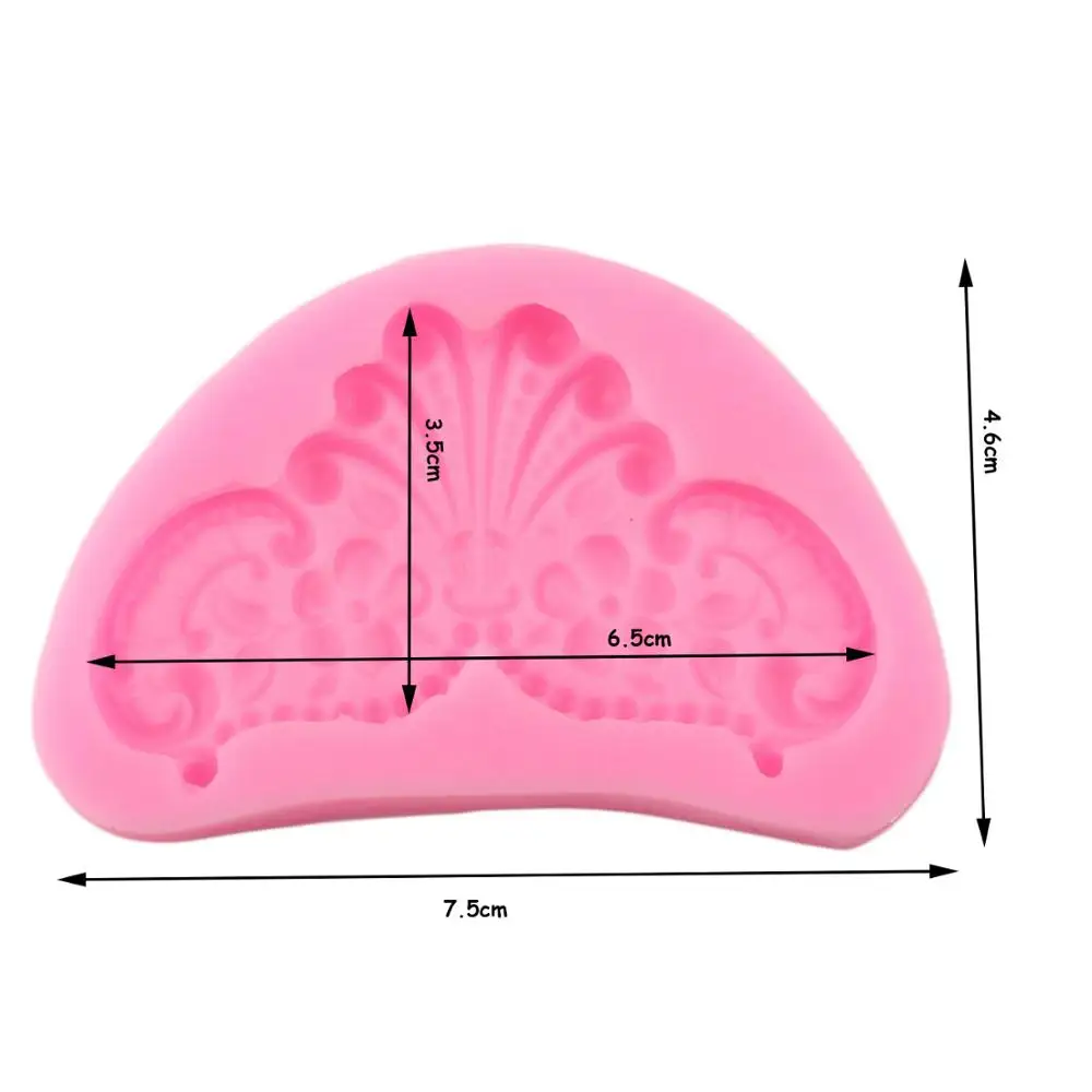 3D зеркального отображения медальон рамки силиконовые формы в стиле барокко
