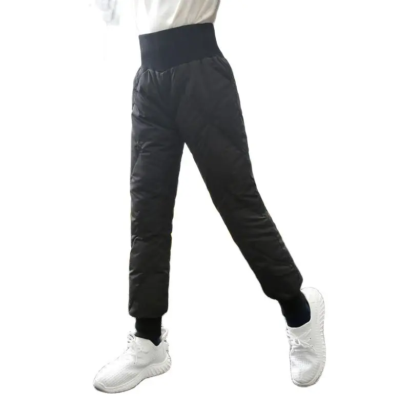 

VIDMID Children's clothing girls down cotton pants large children's plus cotton thickened warm pants fleece trousers P5003