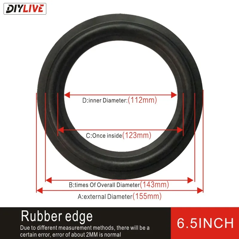 DIYLIVE 6 5 &quotрезиновый край объемного края складной сабвуфер обслуживание фитинг (155