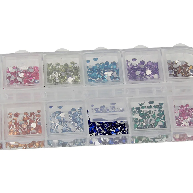 1400 шт. стразы для дизайна ногтей 12 цветов | Красота и здоровье
