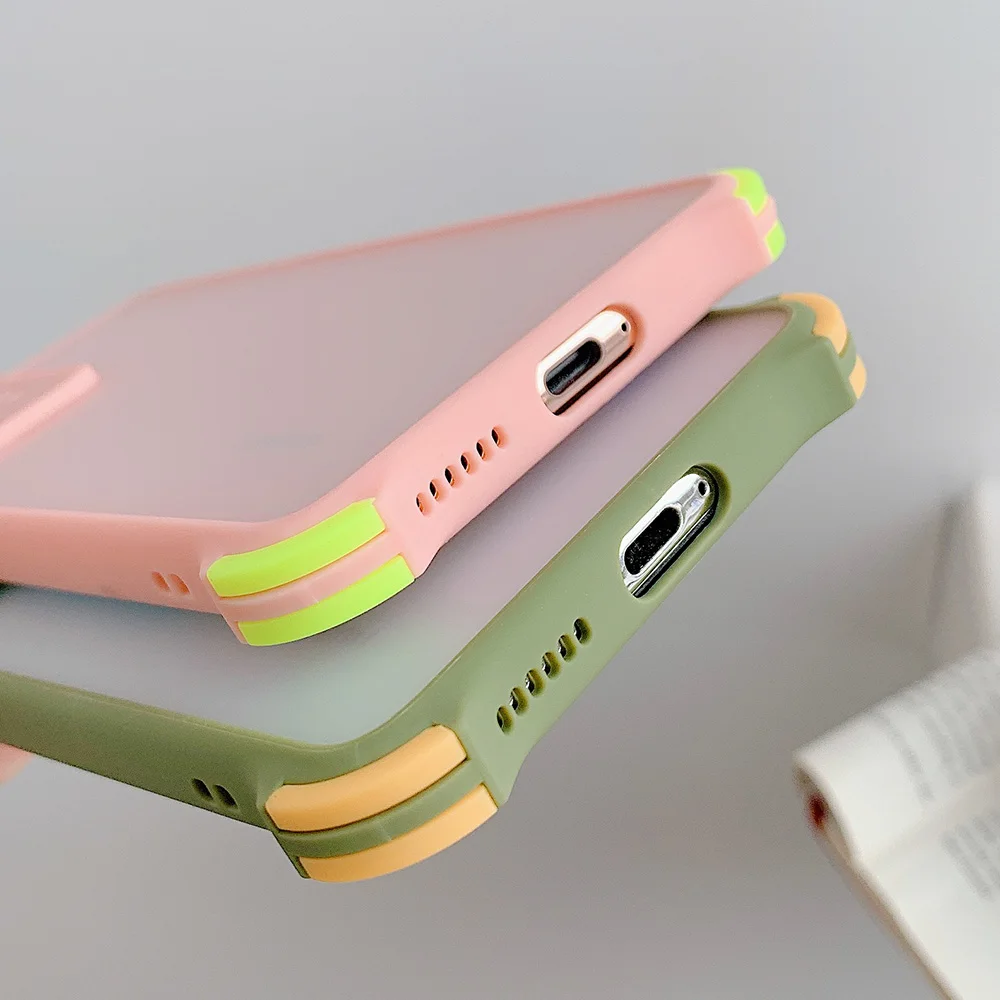 

Shockproof Matte Clear Phone Case For Samsung A51 A71 A52 A72 F62 A32 S20 FE S21 S10 Plus Note 20 Soft Camera Protection Cover