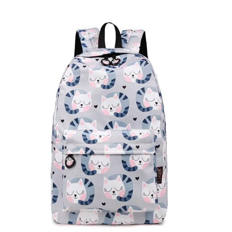 

2021 Printed Lovely Cats Backpacks Large Size Women Travel Bags Canvas Laptop Bags Fashion School Bags Drop Shipping LXG85