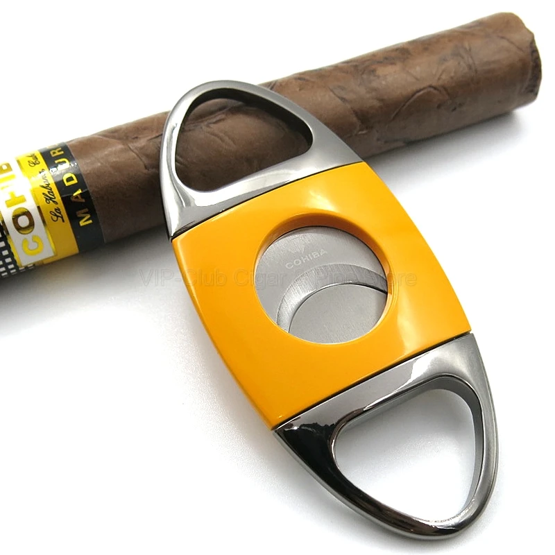 Металлическая зажигалка COHIBA с 2 зажимами для сигарет ветрозащитная Зажигалка из