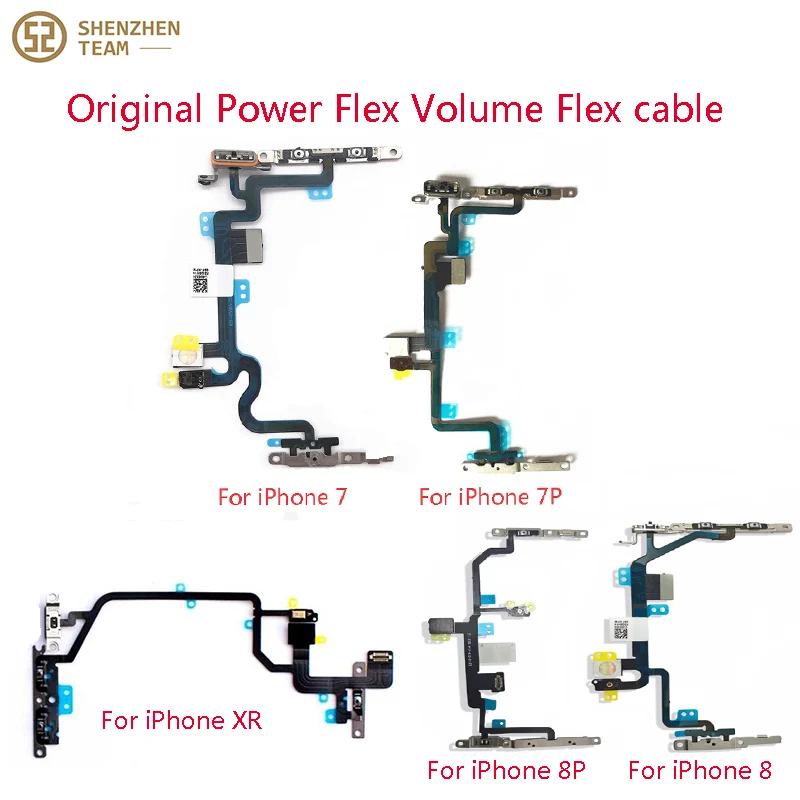 SZteam оригинальный гибкий кабель питания для iPhone 7 7G 7P 8 8G 8P XR с металлическими