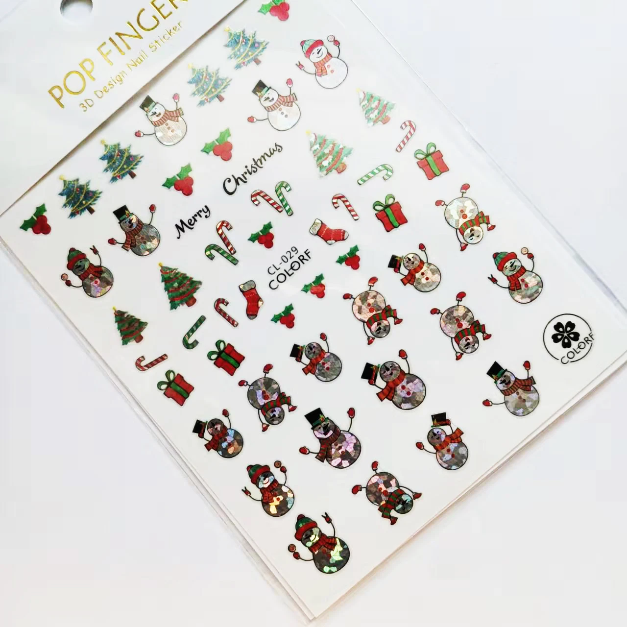 Christmas Adhesive 3D Nail Sticker Foil for Nails Art Decoration Cartoon Designs Decals Manicure Supplies Tool | Красота и здоровье