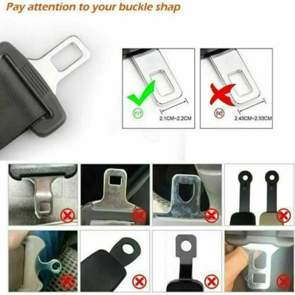 

E24 (Camlock 2.45cm) Car Seat Belt Extender Automotive Seatbelts Extension Safety Belts Clip Extenders For Cars - Type B