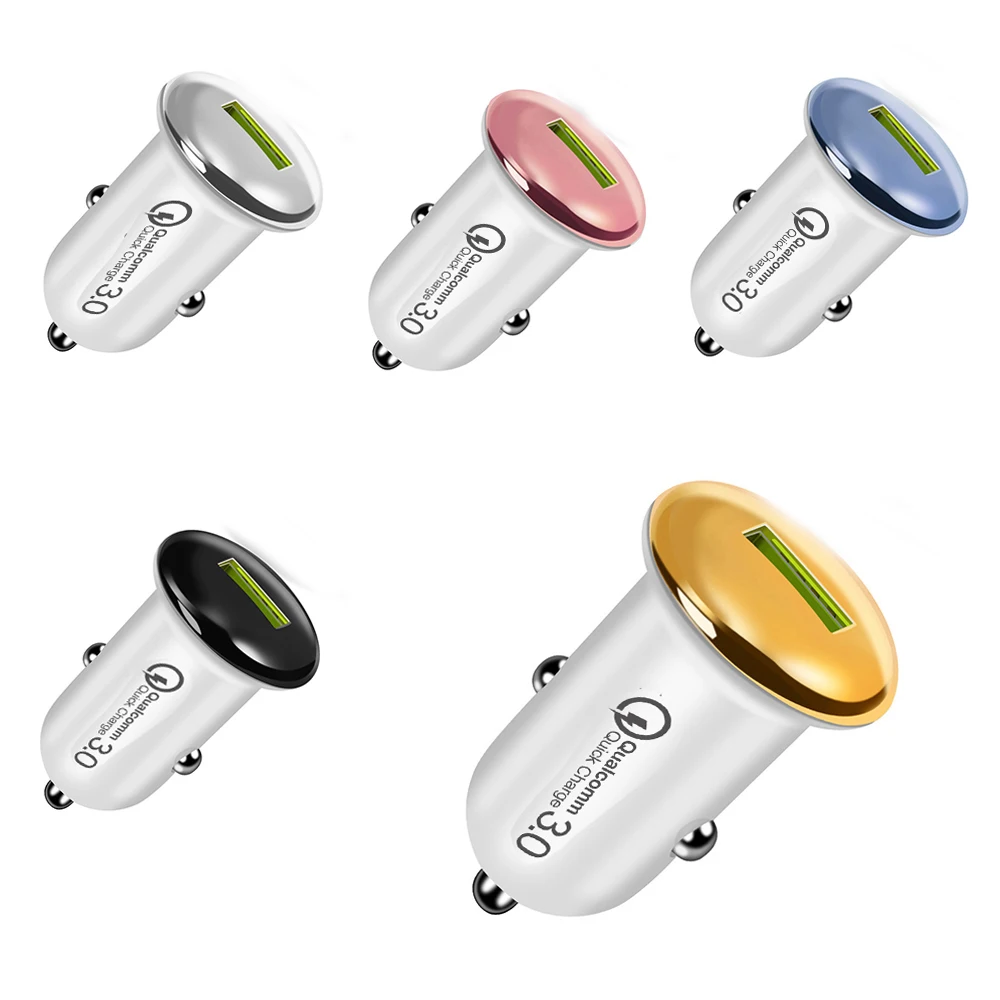 Автомобильное зарядное устройство QC 3 0 адаптер для быстрой зарядки