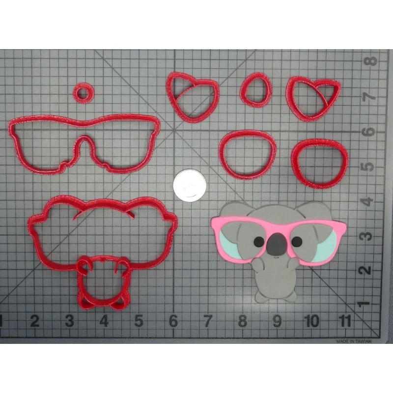 Милые австралийские животные малыш коала Медведь Сердце глаз помадка резак для