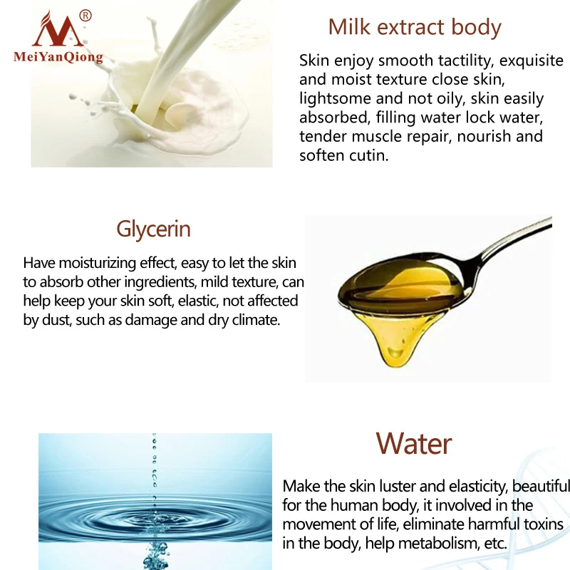 Молочный влажный лосьон для тела крем анти-потрескающийся питает омоложение