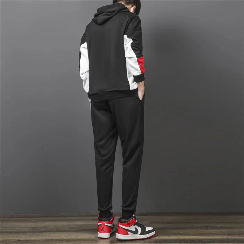 

Autumn new trend fashion men and women casual sportswear men and women running hooded suit couple long-sleeved two-piece suit