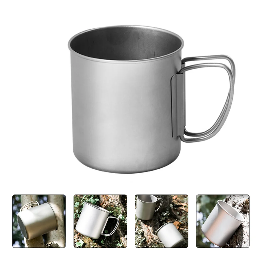 

1Pc Titanium Picnic Cup Outdoor Drinking Mug Beverages Cup Sturdy Cup