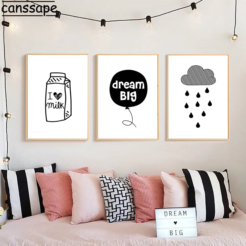 Минималистичный мальчик динозавр холст картина мультфильм настенное искусство