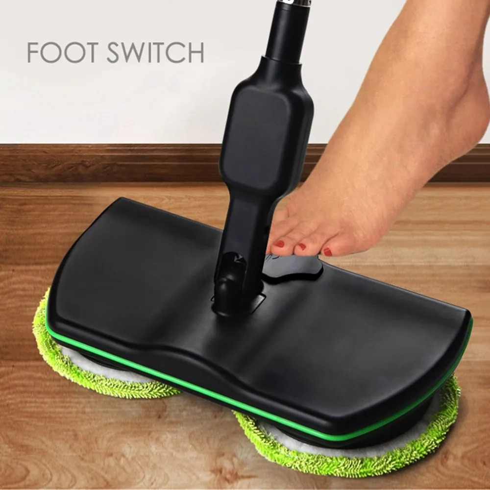 Rechargeable All-round Rotation Cordless Floor Cleaner Scrubber Polisher Electric Rotary Mop Microfiber Cleaning for Home | Дом и сад