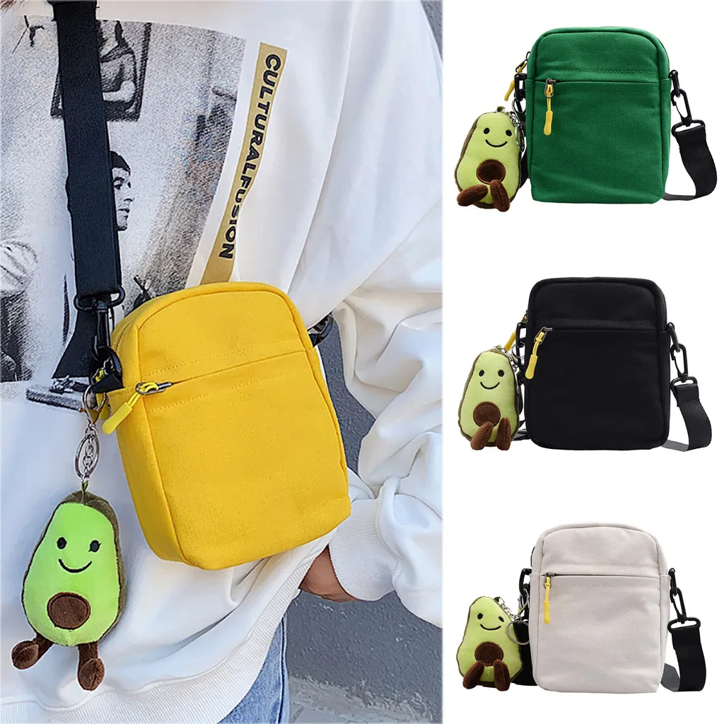 Женская универсальная милая маленькая квадратная сумка Холщовая Сумка через