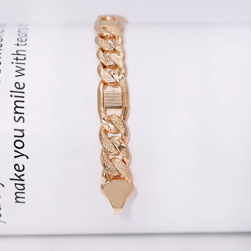 MxGxFam ( 22 см * 8 мм) золото Color18 k новый дизайн браслеты для мужчин вышивка формы около