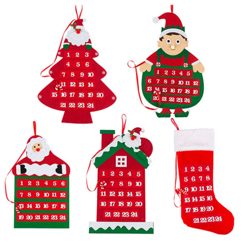 

Рождественский календарь, Санта-Клаус, снеговик, Рождественский календарь, детский подарок, рождественские и Новогодние декорации для дома...
