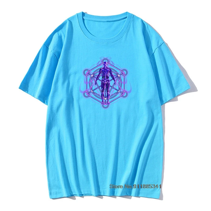 

Print Jojo Summer Tops Tees Round Collar Pure Kenya Top T-shirts For Men Cool T Shirt Sacred Geometry and The Human Body