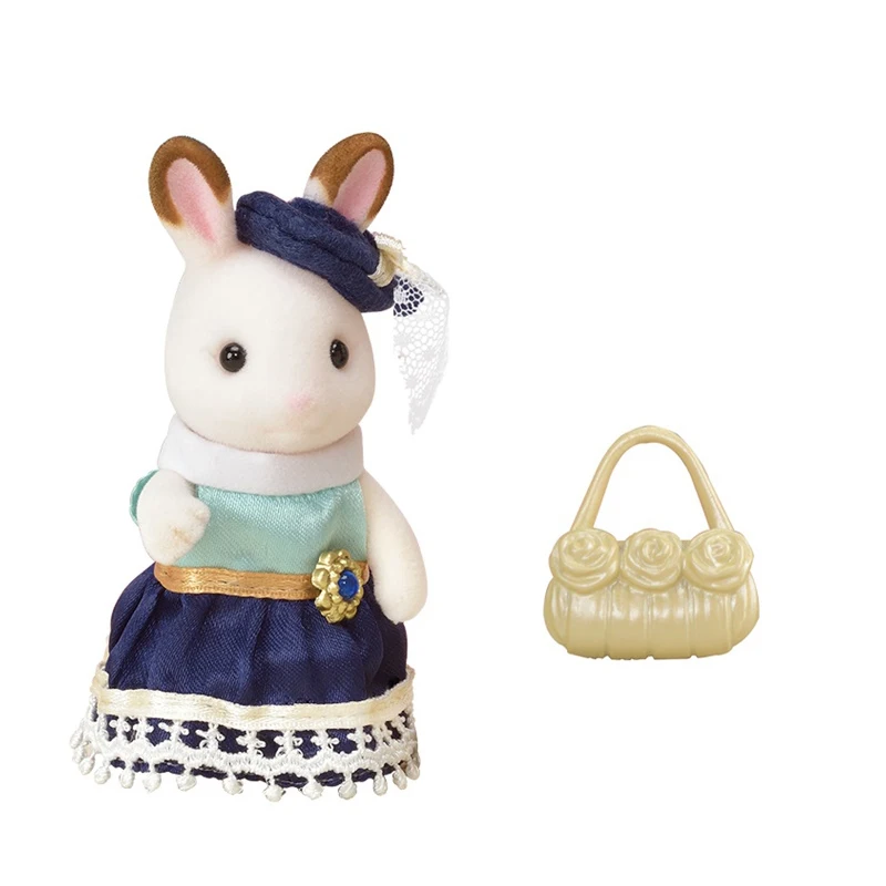 S01 Sylvanian Families Town Girl серия шоколадный кролик сестренка кукольный домик пушистая игрушечная кукла Фигурка 6002