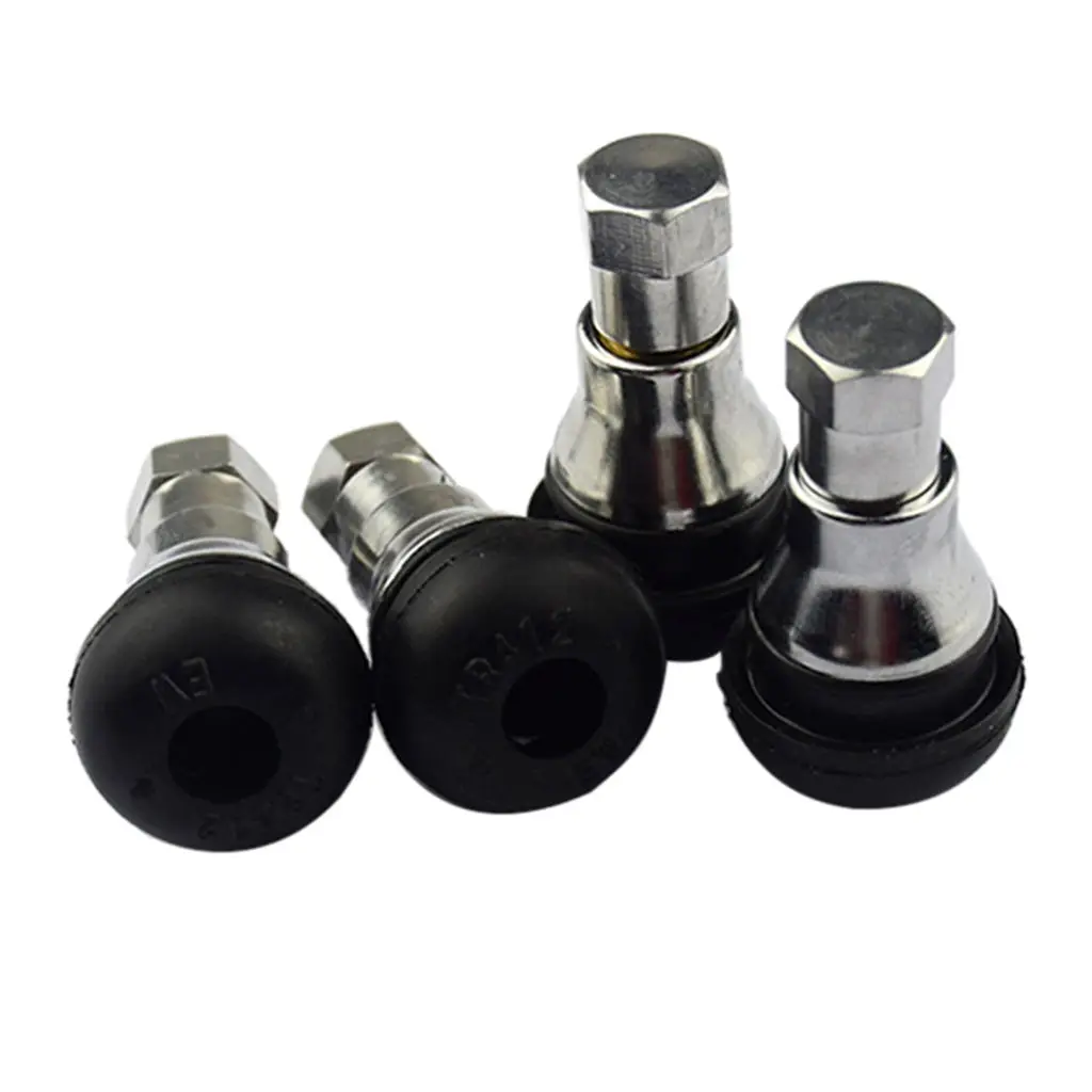 

Tire Valve Stems Tyre snap-in Short Metal in chrome sleeve and