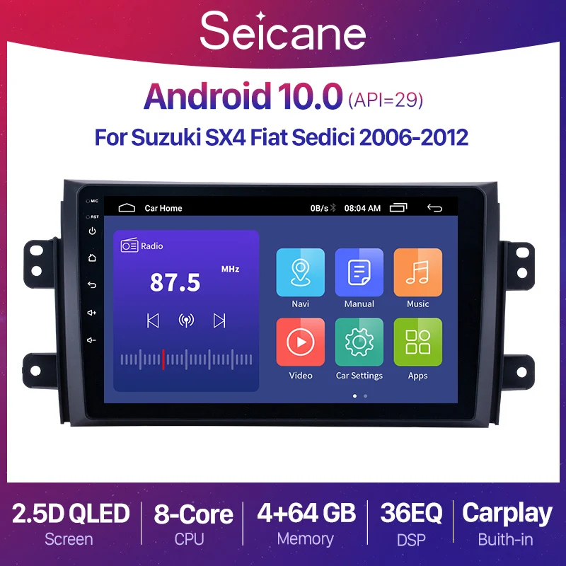 Seicane Android 10 0 RAM 2 + 32G автомобильное радио аудио GPS плеер для Suzuki SX4 2006 2013/Fiat Sedici 2005 2014 9