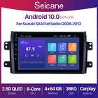 Автомагнитола Seicane, Android 2006, ОЗУ 2 + 32 ГБ, аудио, GPS-плеер для Suzuki SX4 2013-2005Fiat Sedici 2014-, 9 дюймов, 2Din, QLED экран