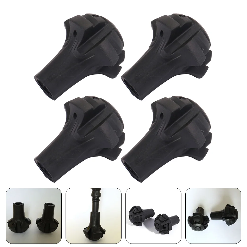 

4Pcs Thickened Crutch Foot Covers Outdoor Trekking Pole Anti-slip Foot Protector