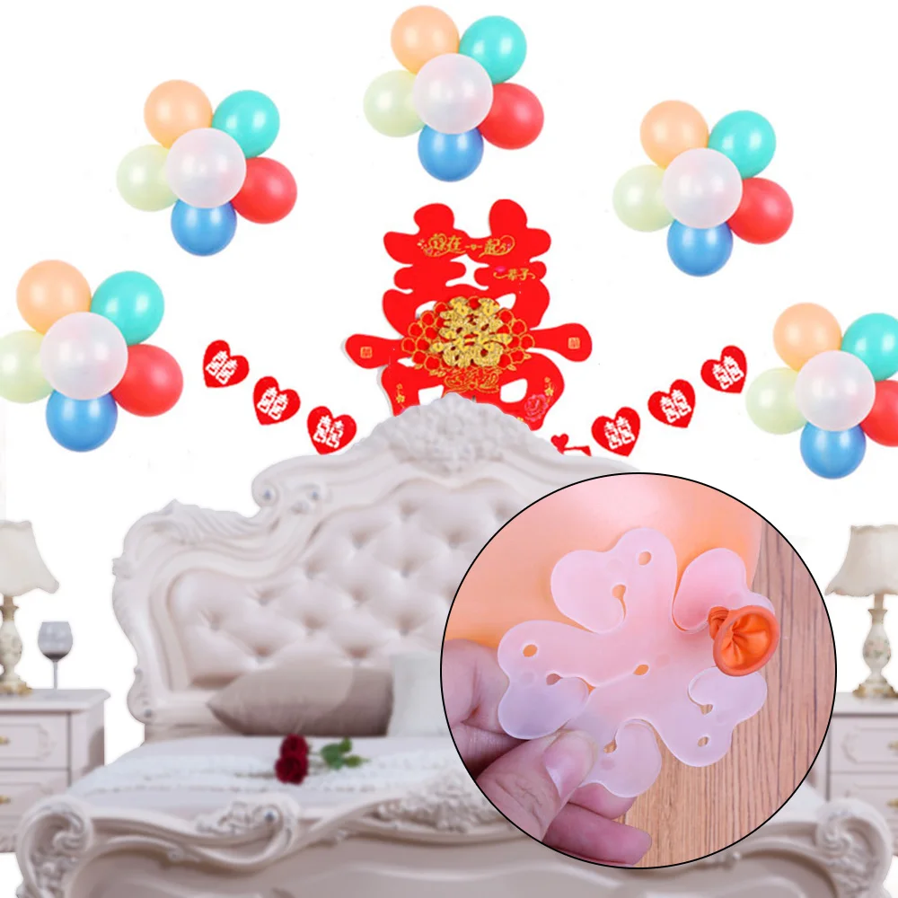 

Plum Clip Plum Flower Tie Latex Plastic Clip 10pcs Wedding Party Decoration Supplies Practical Foil Balloon Modelling Seal Clip