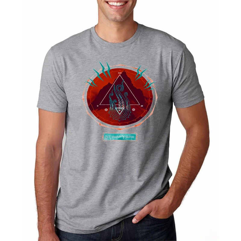 1045072 Повседневная футболка с коротким рукавом мужская серая хлопковая крутая