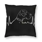 Наволочка для диванной подушки с изображением сердцебиения немецкий мастиф немецкий догге квадратная наволочка 45x45
