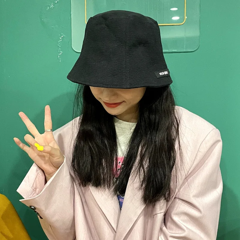 

2021 Hot Style New Bucket Hat Women Girl Autumn Adult All-match Cotton Labeling Panama Hat Outdoor Fashion Fishing Bonnet SunHat