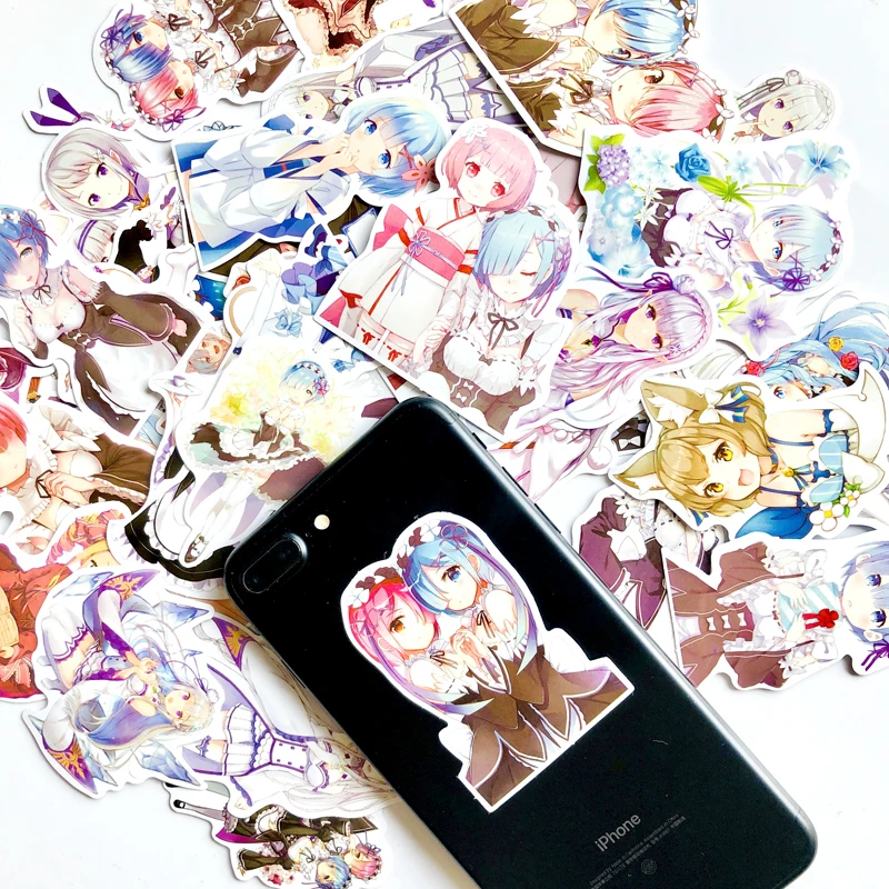 50 шт. Re: жизнь в другом мире от нуля наклейки для телефона мотоцикла скейтборды