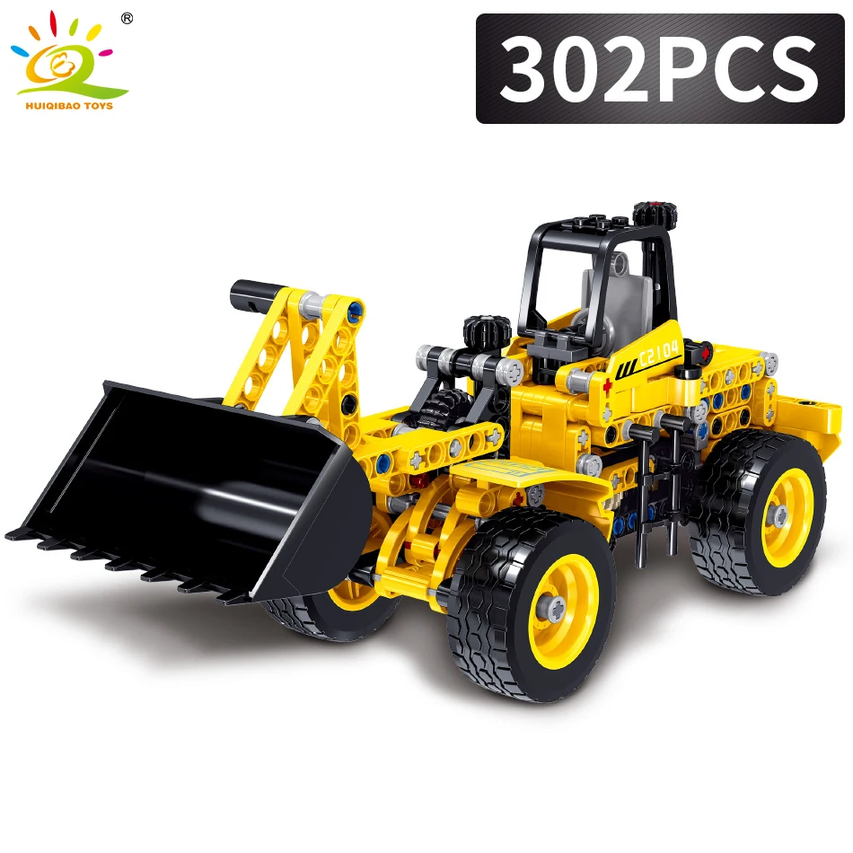 HUIQIBAO 302 шт техническая Tyred Тракторная Лопата игрушки строительные блоки