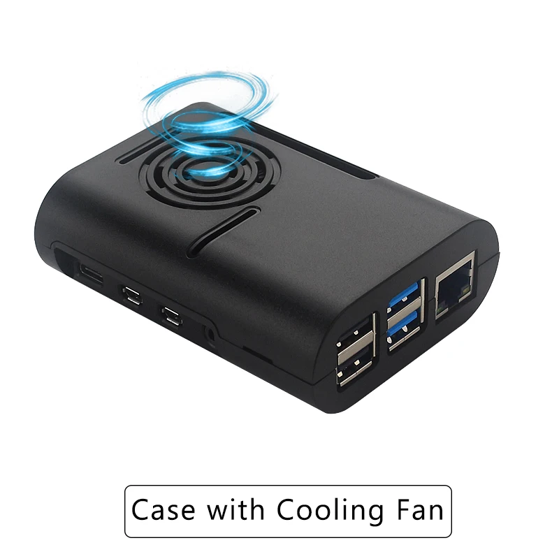 Чехол Raspberry Pi 4 ABS черная прозрачная коробка пластиковый защитный корпус