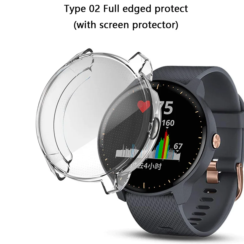 ECSEM TPU protective case for Garmin vivoactive 3 music watch accessories Full-edge cover replacement case