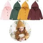 Детская верхняя одежда, пальто с бахромой и капюшоном из хлопка и льна, Детский кардиган, блузка, Детская куртка с капюшоном для мальчиков, модные пальто