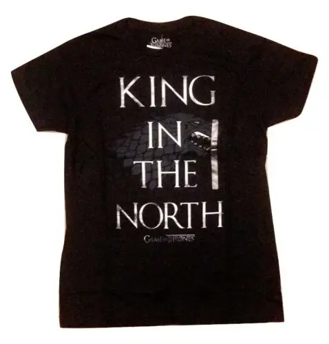 Игра престолов King In The North Stark Direwolf Футболка NWT Лицензированная и официальная |
