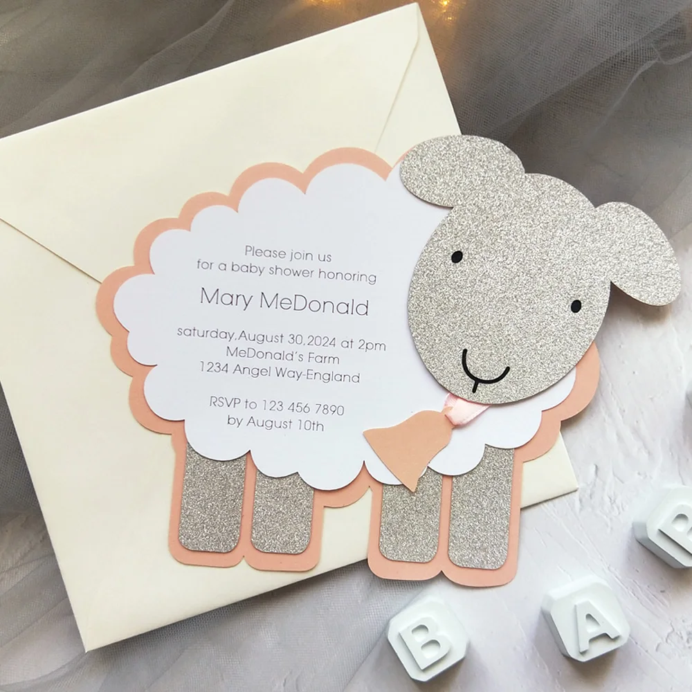 Приглашения для детского душа из овечьей шерсти приглашения ручной работы | Дом и