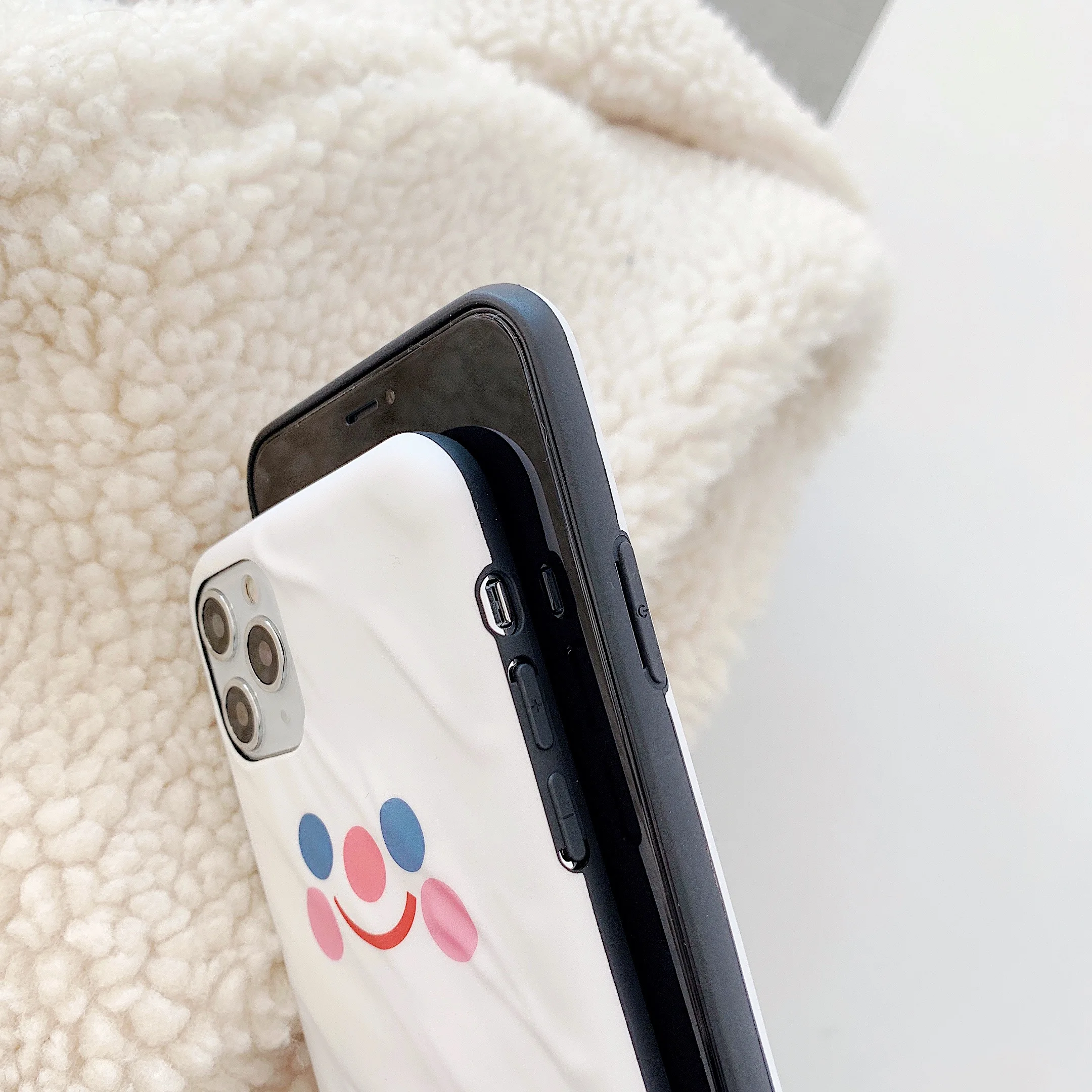 Милый смайлик полная посылка сторона Мягкий ТПУ и ультратонкий для iphone 6 7 8 X XS XR 11