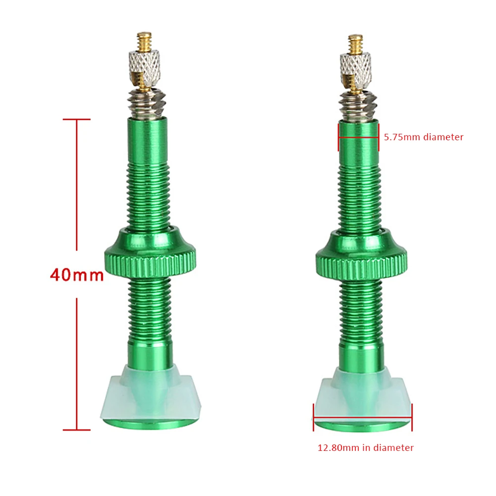 

2pcs 40mm Tubeless Valve Stem F/V Presta Valve Aluminum Alloy Tubless Tire Valve with Cap Mountain Bike Road Bike Parts