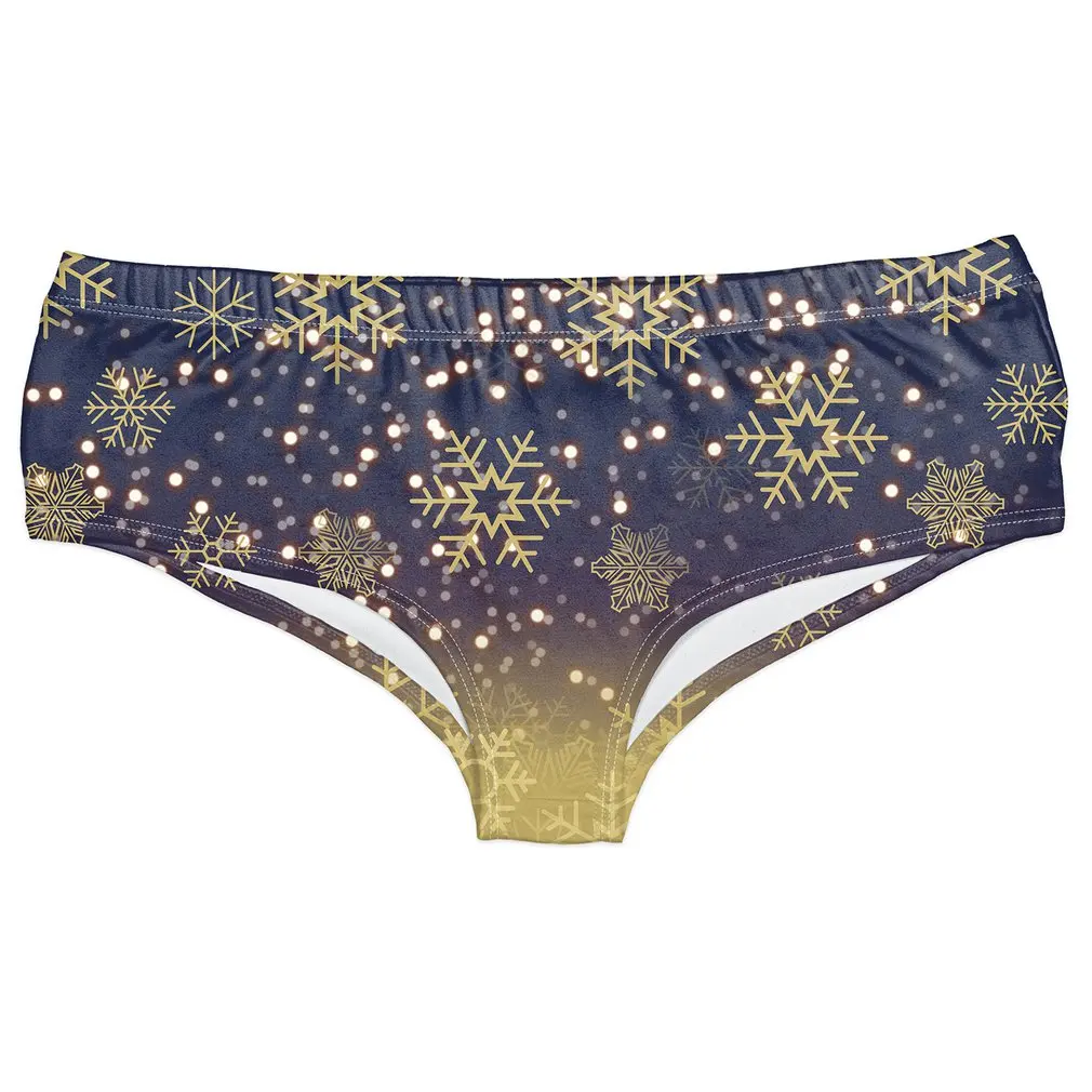 

Snowflakes Printed Female Low Waist Panties Underwear Panties for Ladies Women's Breathable Sexy Panties Underwear