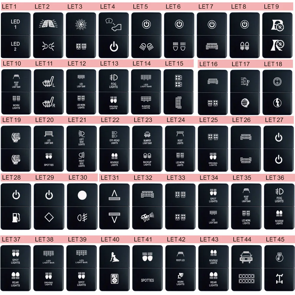 

12V Dual Push Button Switch ON-Off Blue/Green Backlit 32.5mm x 22mm for Toyota 4Runner Hilux Prado RAV4, with Connector Wire