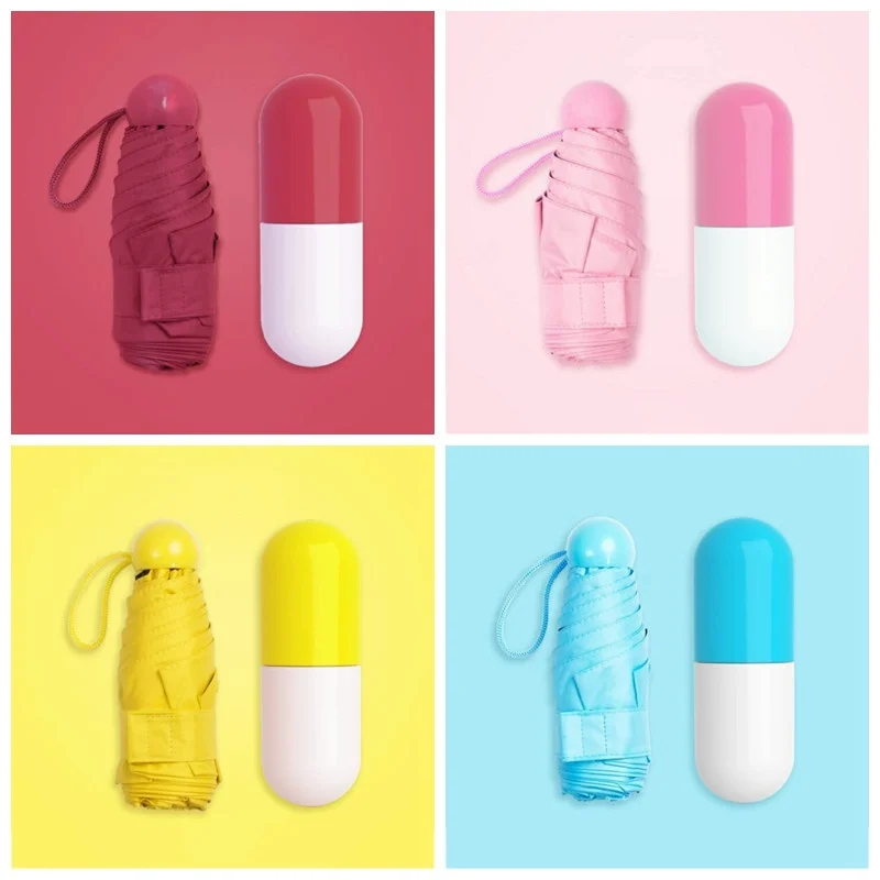 Открытый Карманный Компактный Анти-УФ зонтик Ветрозащитный складной