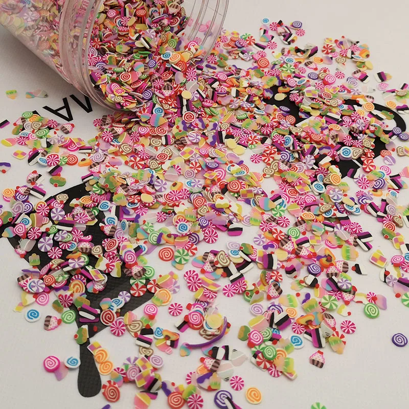 

20g 5MM Sliced Candy Polymer Clay for DIY Crafts Colorful Tiny Cute plastic Beads klei Mud Particles Jewelry Accessories