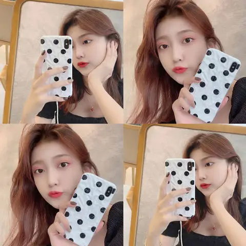 

Luxury Black Wave Point Phone Case For Huawei Mate 20 30 Honor 10 20 Nova 3 6 7 P30 P20 P40 Dots Soft TPU Back Cover