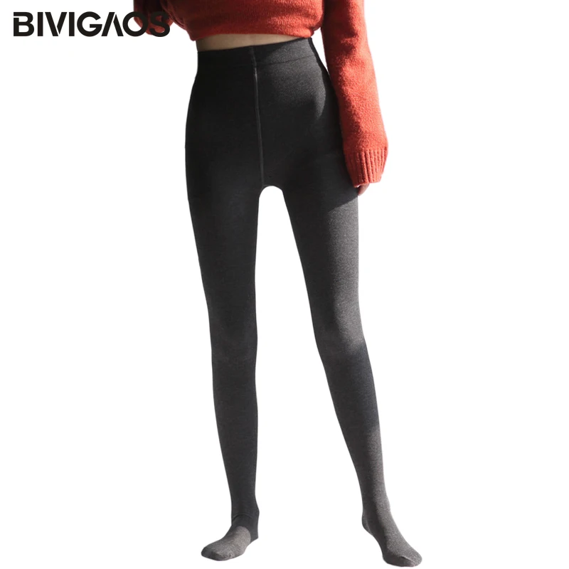 BIVIGAOS женские колготки осень зима из чесаного хлопка свободного покроя теплые