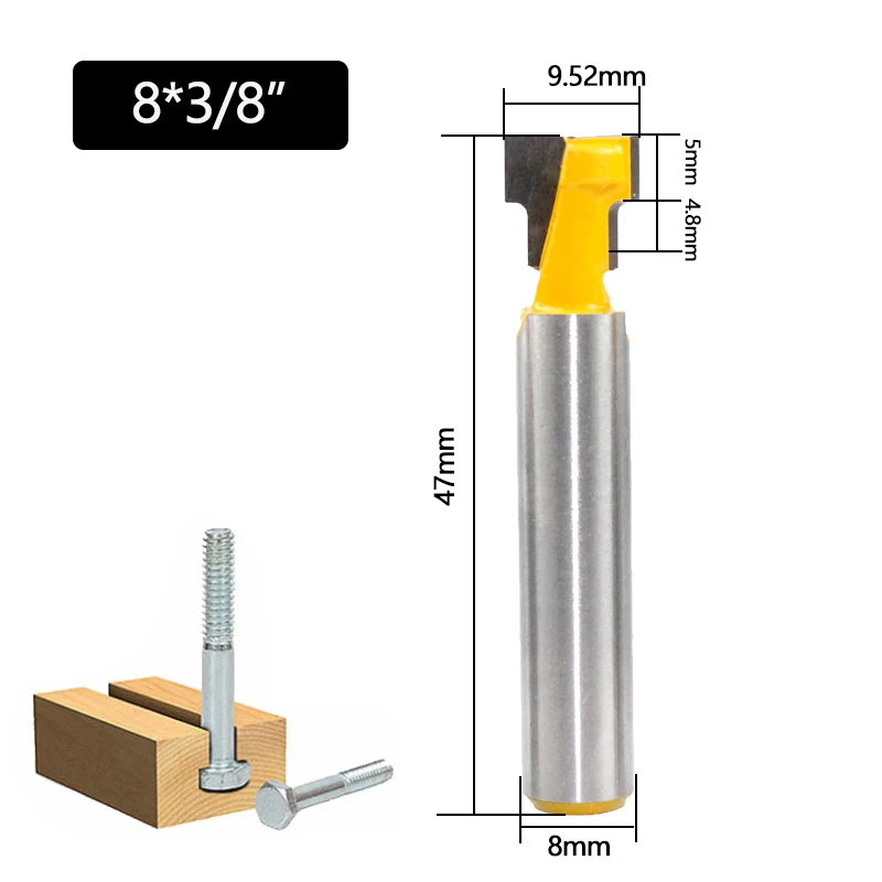 Фреза для деревообработки с Т-образным пазом 8 мм 1 шт. | Инструменты