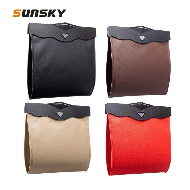 

Автомобильный мусорный бак, Автомобильный стул, подвесной ящик для хранения, скрытая складная сумка для хранения с светодиодный светильник